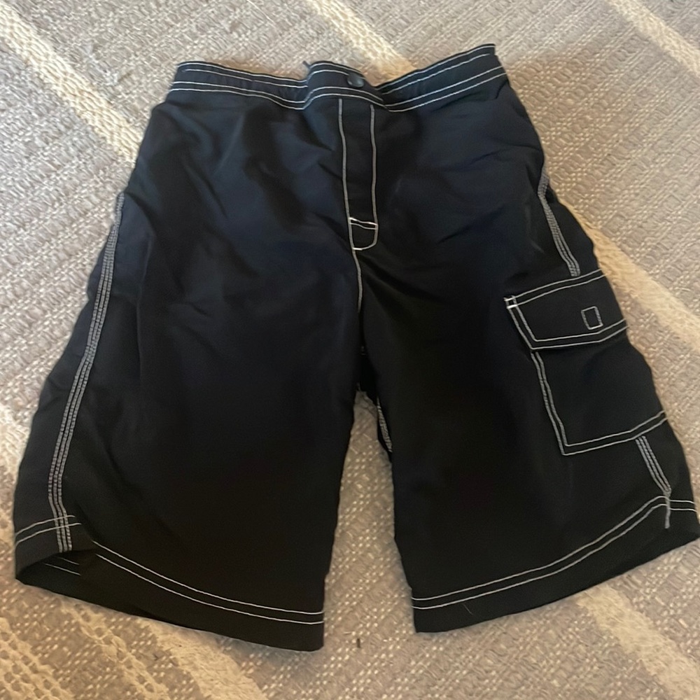 Lands End Boys Lined Cargo Swim Trunks